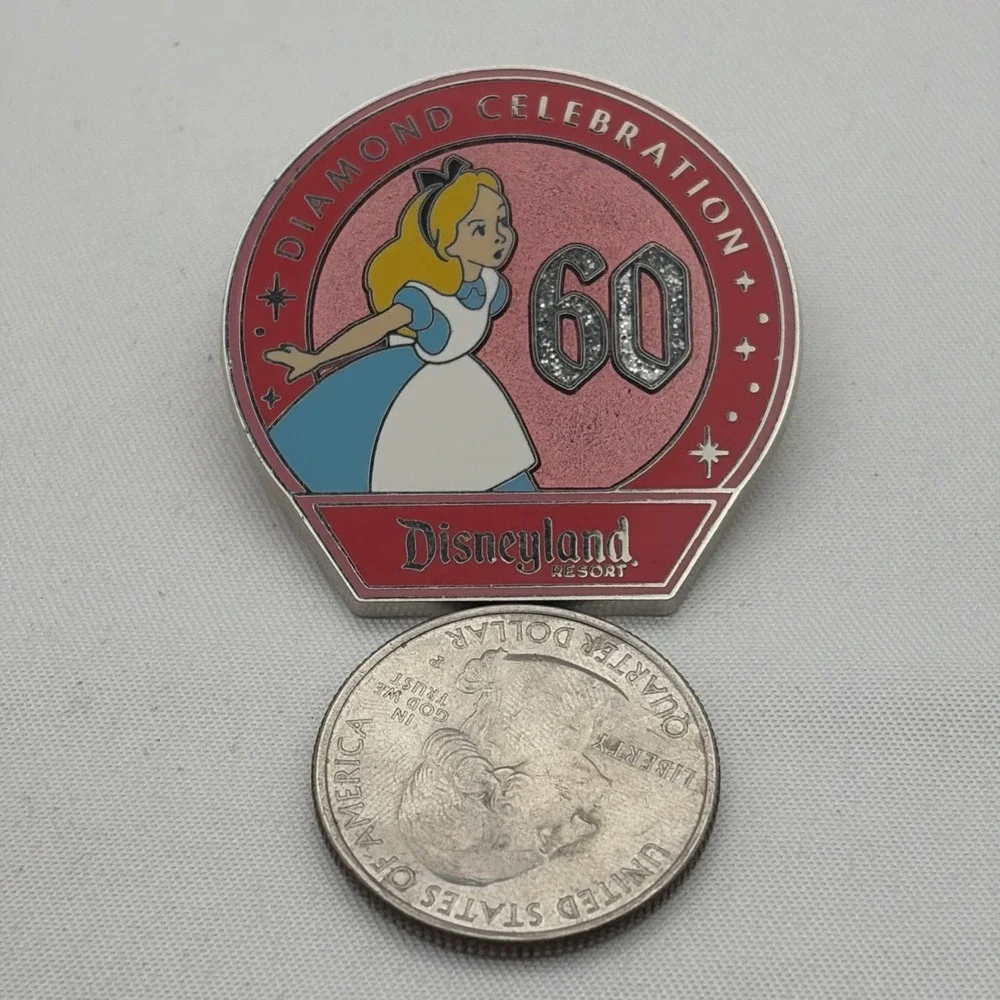 Disneyland Resort 60th Diamond Celebration Alice In Wonderland Lapel Hat Pin